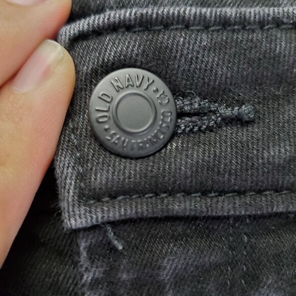Old Navy Jeans Women 6 Black Power Slim Straight Stretch Denim - Picture 8 of 10
